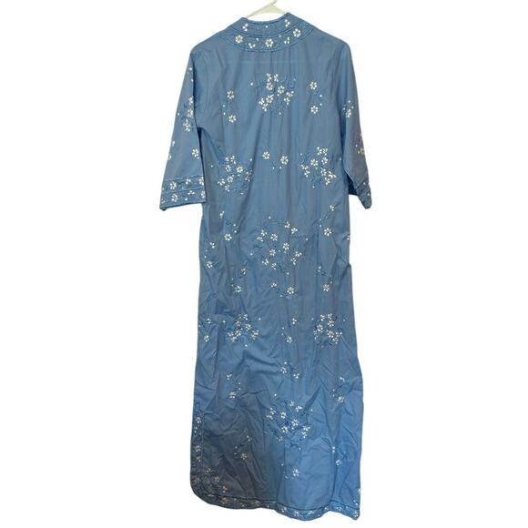 Vintage Leandra Crochet Embroideries A-Line Maxi Dress No Size Modest Floral - Picture 2 of 9